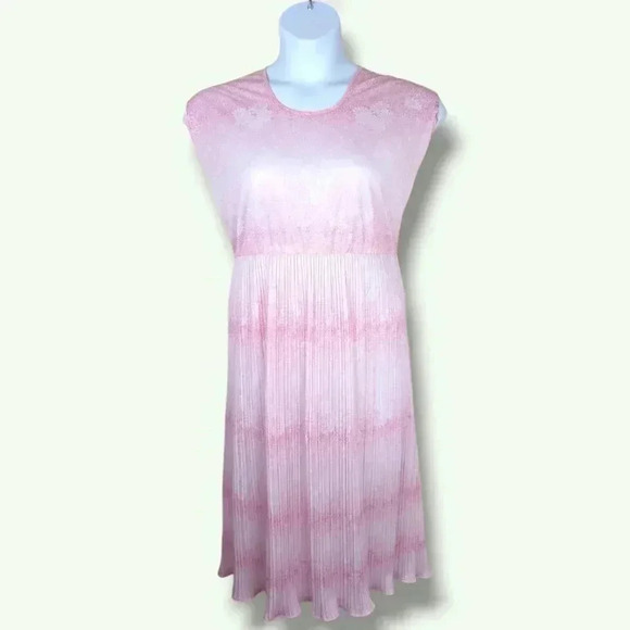 V. Carlo Reni Pink Sleeveless Pleated Dress - Picture 1 of 6